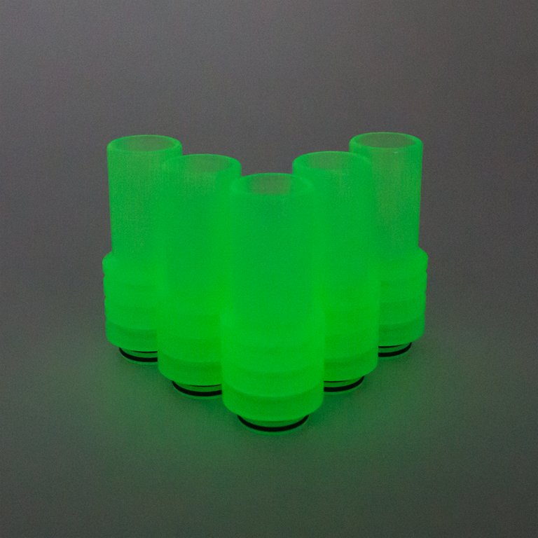 Green UV Sniper Drip Tip in the dark